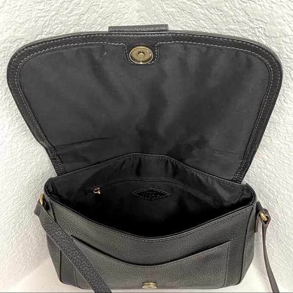 FOSSIL “Tatum” Black Firm Cowhide Leather Crossbody Bag
